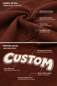 Conjunto Deportivo Personalizado con Logotipo para Hombre, Sudadera con Capucha Marrón, Pantalones Deportivos de Felpa de Algodón, Ropa Deportiva de Invierno para Gimnasio, Conjunto de Dos Piezas - Product Image 5