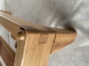 European Style Simple Oak Frame Luxury Double <b>Bed</b> Modern Bedroom Furniture <b>Queen</b> <b>Size</b> Mango Classic Wooden <b>Beds</b> Frames Home Use - Product Image 6