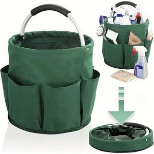 Portable <b>Foldable</b> Multifunctional Picnic Basket Garden Tool Handbag Outdoor Travel Toiletry Organizer Bag - Product Image 5