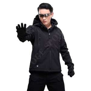 Chaqueta de caza de camuflaje Unisex de invierno transpirable cálida, carcasa suave, impresión Digital, colores y logotipo personalizados - Product Image 3