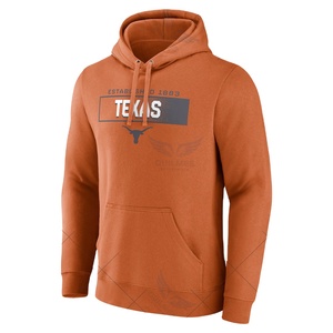 Sudadera con capucha de la mejor calidad de la Universidad de Texas hecha a medida Longhorns Iconic Fleece Down The Field-Naranja - Product Image 1