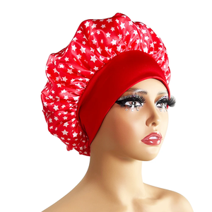 Nouveau bonnet en satin de soie pour dormir la nuit, pour femmes aux cheveux bouclés ou tressés, imprimé multi-styles - Product Image 2