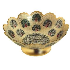 Centro de Mesa Decorativo de Tamaño Estándar, Frutero Decorativo, Tazón para Servir Frutas Pintado a Mano, Frutero de Metal - Product Image 3