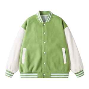 High Quality Baseball Jacket Stitching Chenille Patch Embroidery Stand Collar Letterman Varsity Jacket for <b>Men</b> - Product Image 4