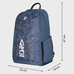 Sac à dos pour ordinateur portable Arctic Fox Grit en denim foncé - Oxford imperméable et PU avec blocage RFID, style décontracté moderne - Product Image 6