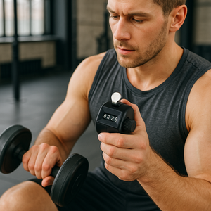 4 dígitos mano dedo Digital Tally Pull Clicker contador totalizador azul con reinicio cero - Product Image 6