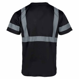 เสื้อทำงานปี 2026 ขายส่ง ระบายอากาศได้ดี OEM สะท้อนแสง ระดับความปลอดภัย 1 ไฟ LED กระพริบ แขนสั้น เสื้อยืดความปลอดภัยสูง - Product Image 4