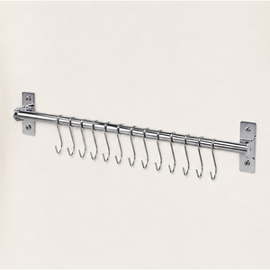 Support mural en acier inoxydable pour ustensiles de cuisine – Organisateur gain de place pour casseroles, poêles, louches et autres équipements de cuisine - Product Image 5