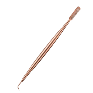 Outils de rehaussement de cils en acier inoxydable de qualité supérieure, couleur or rose, avec peigne, outils de lifting des cils, fabricant OEM ODM - Product Image 1