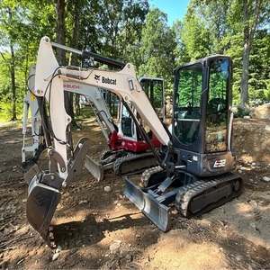 Bobcatts E32 <b>Mini</b> Excavator With Rotating <b>Drill</b> Head Enclosed Cab, Farm Landscaping Construction For Sale - Product Image 6