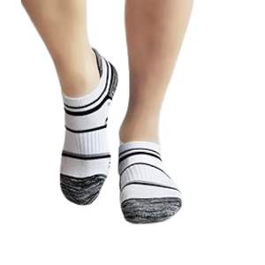 Calcetines Deportivos Clásicos Blancos con Rayas Negras, Calcetines de Alto Rendimiento para Correr, con Talón Acolchado, para Entrenamiento en el Gimnasio - Product Image 2