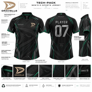 Camiseta de Esports Raglán Perforada con Gráfico de Águila Verde Esmeralda y Detalles Plateados - Product Image 6