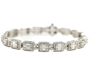 IGI Certified Lab Grown Diamond Tennis Bracelet Illusion Set Eternity Bracelet Birthstone Jewelry For Women 14K 18K <b>Solid</b> <b>Gold</b> - Product Image 2