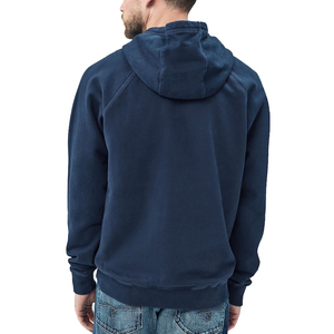 Sweat-shirt à capuche pour homme avec poche, coupe slim, pull-over en molleton, couleur bleue - Product Image 2