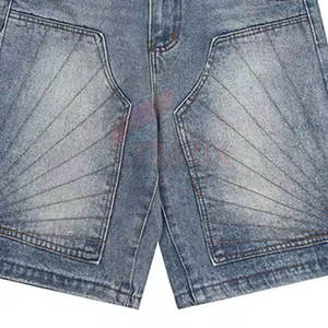 กางเกงยีนส์ขาสั้นผู้ชายสไตล์เดนิมขาดๆ แบบตรง ระบายอากาศได้ดี เหมาะสำหรับใส่ในฤดูร้อน คุณภาพสูง - Product Image 4