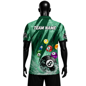Camiseta Deportiva de Manga Corta para Hombre ORVO SPORTS, Diseño de Bola 8 con Estampado por Sublimación, Transpirable, de Secado Rápido, 100% Poliéster, Ropa Casual - Product Image 6
