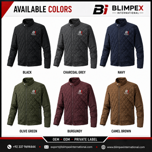 Veste matelassée légère pour homme, style OEM personnalisé, avec col montant, coupe-vent pour extérieur, impression de logo personnalisée. - Product Image 5