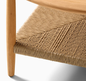 Conjunto de Sillón y Mesa de Centro para Jardín con Asiento y Respaldo Tejidos, Estructura de Madera de Caoba Sólida, Estilo Moderno y Minimalista para Patio - Product Image 4