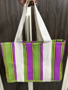Bolsa de Compras Clásica Tejida Reciclada Ecológica Ellora, Personalizable, a Rayas, Resistente, Reutilizable, Ligera - Product Image 3