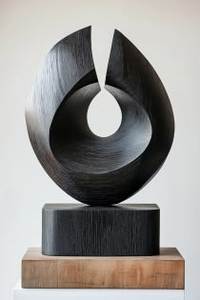 Escultura Moderna de Bronce, Arte Zen Asiático Abstracto Hecho a Mano, Figura Decorativa Marrón Ecológica para Exhibición en Exteriores - Product Image 2