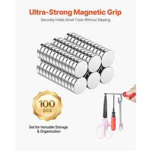 100 Aimants Puissants en Néodyme (Terres Rares) en Forme de Disque avec Boîte de Rangement Transparente – Aimants pour Tableau Blanc et Réfrigérateur, Très Efficaces - Product Image 2