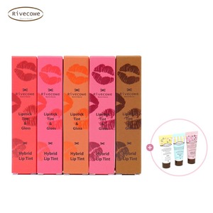 Rivecowe Hybrid Lip Tint Stick 3-in-1 <b>Lipstick</b> Tint & Gloss Non-Stick <b>Moisturizing</b> Long-Lasting Formula 5 Color 5ml - Product Image 1
