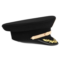 Casquette de Fatigue du Grand Commandeur des Chevaliers Templiers, avec Croix Métallique Violette et Tresse, Régalia Maçonnique, Chapeau de Commanderie Cérémonielle