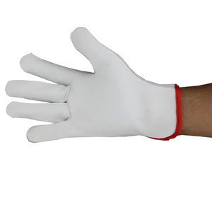 Grain Leather Red & White Color Gardening Assembly Safety Work Industrial <b>Gloves</b> Good Quality Material Made Soft <b>Driver</b> <b>Gloves</b> - Product Image 4