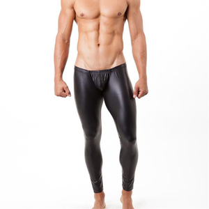 Calzoncillos Largos para Hombre Golden, Color Sólido, Sin Costuras, de Spandex y Poliéster, Tejido Fino, para Todas las Temporadas - Product Image 3