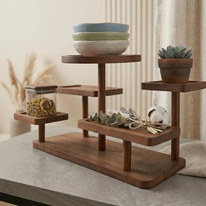 3 Tier Round <b>Wooden</b> Display Organizer For Perfumes Cakes Shop Display Party Decoration And Tabletop Serving Stand From India - Product Image 6