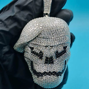 จี้เงินแท้ 925 ชุบทองคำสีกุหลาบ สำหรับผู้ชายและผู้หญิง ได้รับการรับรองจาก GRA ประดับเพชรโมอิสซาไนต์แบบ Icy สไตล์ฮิปฮอป - Product Image 1