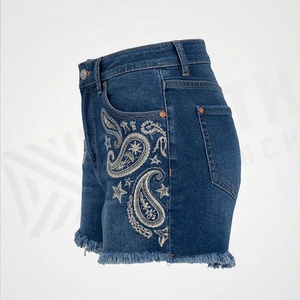 Pantalones Vaqueros de Moda para Mujer, Shorts de Mezclilla de Algodón con Color Personalizado, Ropa Casual de Calle, Estilo Moderno para el Verano - Product Image 3