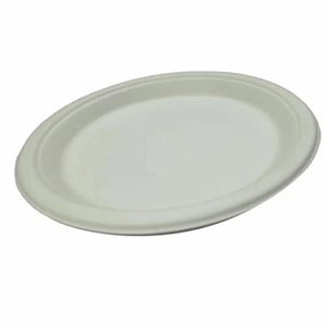 Platos de Bagazo Compostables Premium de 9 Pulgadas |   Platos Desechables Redondos Biodegradables de Caña de Azúcar |   Platos Ecológicos para Fiestas y Cenas - Product Image 4