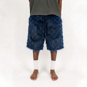 Commande en gros de shorts de détente pour hommes en tissu tricoté moelleux avec étiquette personnalisée - Product Image 6