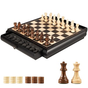 Wholesale Artisan Handcrafted Teak <b>Wood</b> 3D Animal <b>Chess</b> <b>Set</b> - Unique Wooden Board Game - Product Image 5
