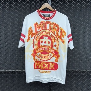 Camiseta Casual para Hombre con Logotipo Estampado de Corazón en la Parte Delantera, Cuello Redondo, Corte Holgado, Jersey de Poliéster Transpirable de 220g - Product Image 1