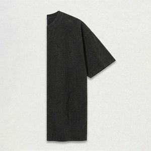 Wholesale Custom Logo Men's Clothing T-shirts Solid Printed 100% Cotton <b>Acid</b> Washed Half Sleeve Breathable Vintage <b>Drop</b> Shoulder - Product Image 4