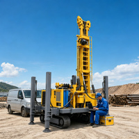 Foreuse de puits d'eau de 330 m, moteur de 91 kW, machine de forage sur chenilles de 8,2 tonnes