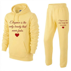 Nouvel ensemble de survêtement en molleton de coton pour homme 2026 – Vêtements de sport respirants avec logo personnalisé - Product Image 1