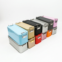 Boîte en étain rectangulaire personnalisée avec fermoir métallique, conteneur en fer blanc de qualité alimentaire pour café, thé, bonbons, sucre, emballage cadeau, revêtement UV