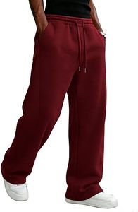<b>Men's</b> Casual <b>Baggy</b> Sweatpants Wide Leg Fleece Joggers Loose Cotton Pants Drawstring Waist Lounge <b>Trousers</b> with Pockets - Product Image 6