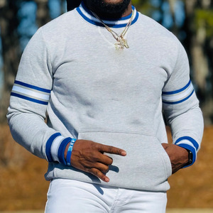 Phi Beta Sigma <b>Grey</b> Chenille Crest Crewneck <b>Sweatshirt</b> Embroidery Greek Knitted Cotton Unisex Casual Autumn Wear - Product Image 1