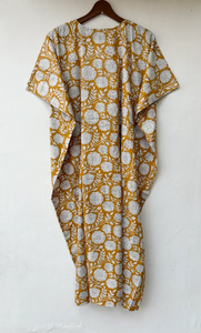 Vestido Kaftán sin Mangas de Algodón con Estampado Floral Tropical, Estilo Casual de Verano para Mujer, Playa, Islas del Pacífico Asiático - Product Image 4