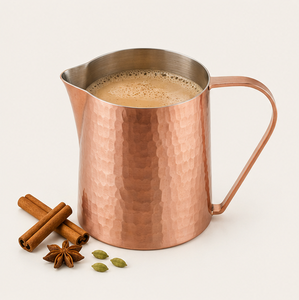 Pure Hammered Copper Mugs Eco-Friendly Metal Milk Frothing Jug Antique Finish Heavy Gauge Copper Water Jug for Home Decor - Product Image 6