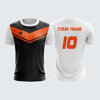 Camiseta de Fútbol Corta Sublimada con Impresión Personalizada, Uniforme de Fútbol Profesional, Transpirable, de Secado Rápido, Poliéster que Absorbe la Humedad