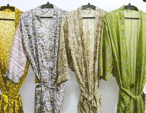 New Arrival Lightweight <b>Silk</b> Saree <b>Kimono</b> Robe Vintage <b>Silk</b> <b>Kimono</b> Women <b>Kimono</b> Holiday <b>Kimono</b> Robe for Women - Product Image 3