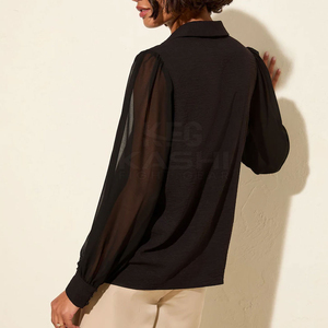 Blusa de Oficina de Manga Larga para Mujer, Tallas S-5XL, Color Sólido, Formal, con Botones en la Solapa, Camisa Casual de Verano - Product Image 2