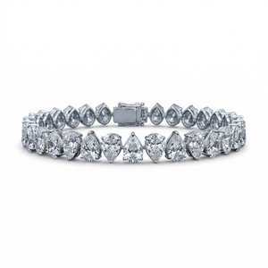 Elegante Pulsera de Tenis de Oro Blanco de 9k con Diamantes para Mujer, 10 Gramos de Peso Pesado, Joyería Clásica para Uso Diario, Certificada por IGI - Product Image 1