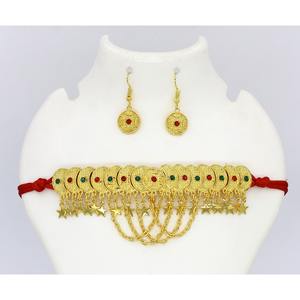 Martasha designer islamique ramadan spécial plaqué or EAU bijoux spécial dubai bijoux collier boucle d'oreille ensemble - Product Image 4