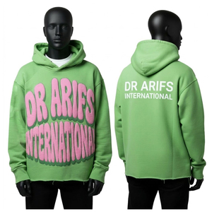 Sweat à capuche personnalisé avec logo, streetwear OEM, impression numérique, teinture unie, 100% coton, sweat à capuche surdimensionné en polaire de qualité supérieure - Product Image 4